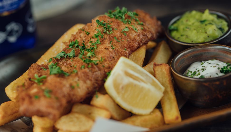 Fish and Chips at The Boathouse Cafe